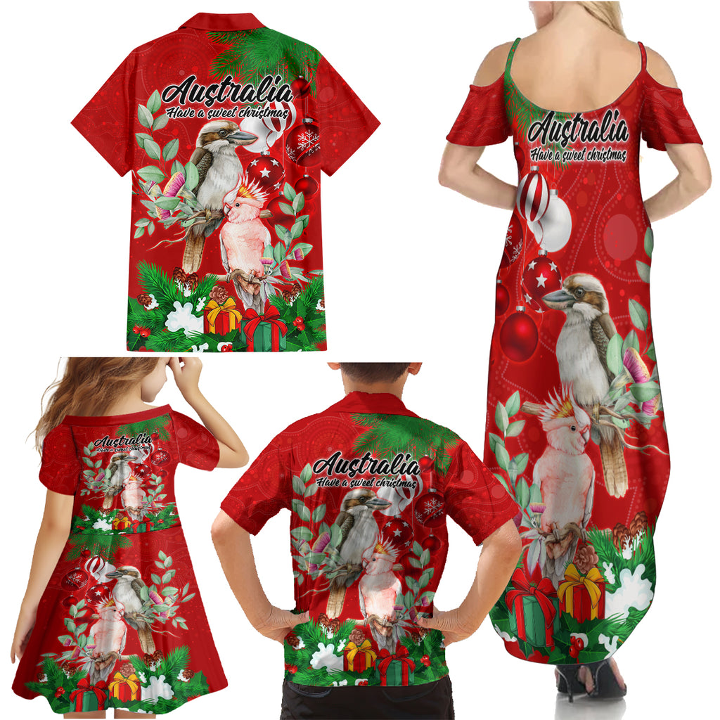 kookaburra-lover-family-matching-summer-maxi-dress-and-hawaiian-shirt-australia-koalaty-merry-christmas-aboriginal