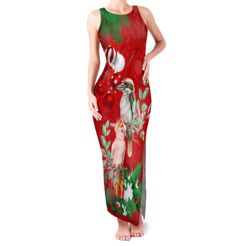 kookaburra-lover-family-matching-tank-maxi-dress-and-hawaiian-shirt-australia-koalaty-merry-christmas-aboriginal