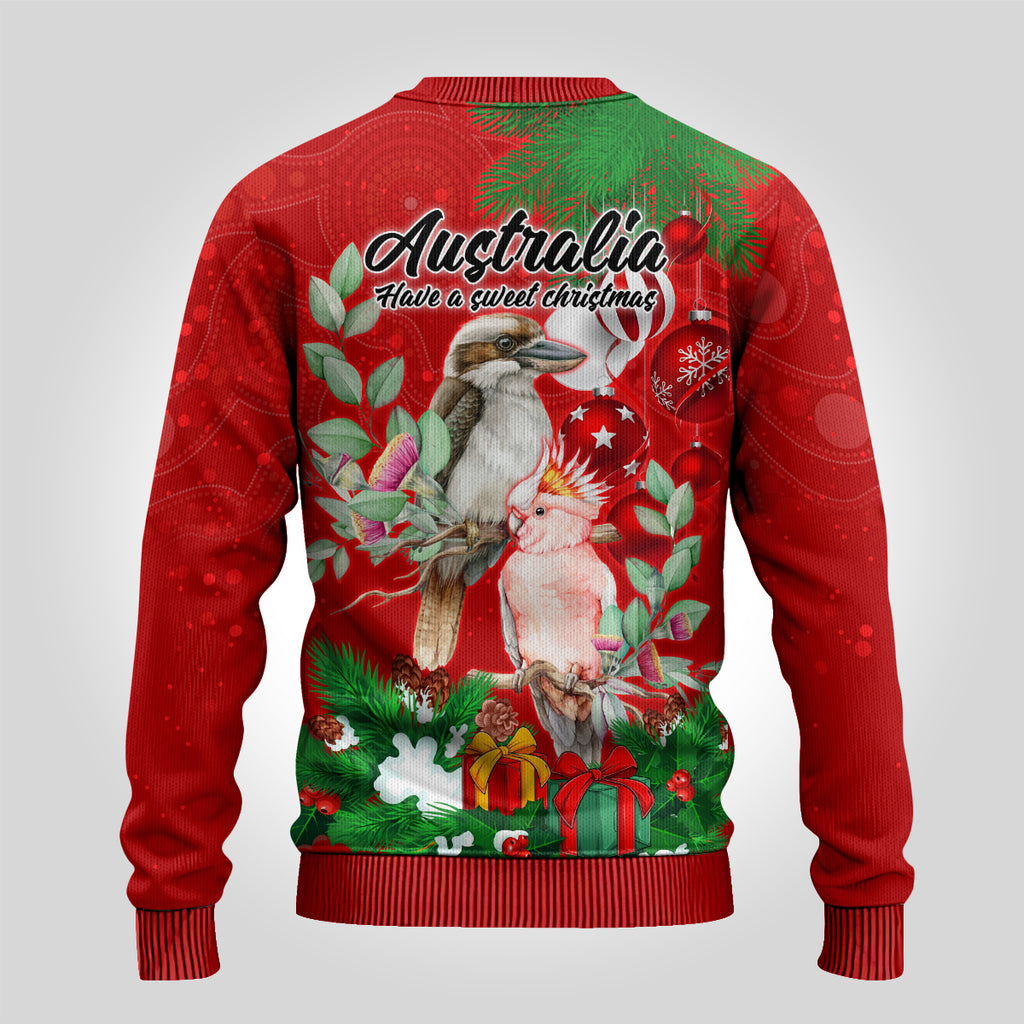 kookaburra-lover-ugly-christmas-sweater-australia-koalaty-merry-christmas-aboriginal