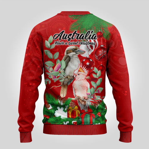 kookaburra-lover-ugly-christmas-sweater-australia-koalaty-merry-christmas-aboriginal