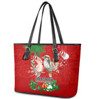 kookaburra-lover-leather-tote-bag-australia-koalaty-merry-christmas-aboriginal