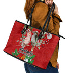 kookaburra-lover-leather-tote-bag-australia-koalaty-merry-christmas-aboriginal