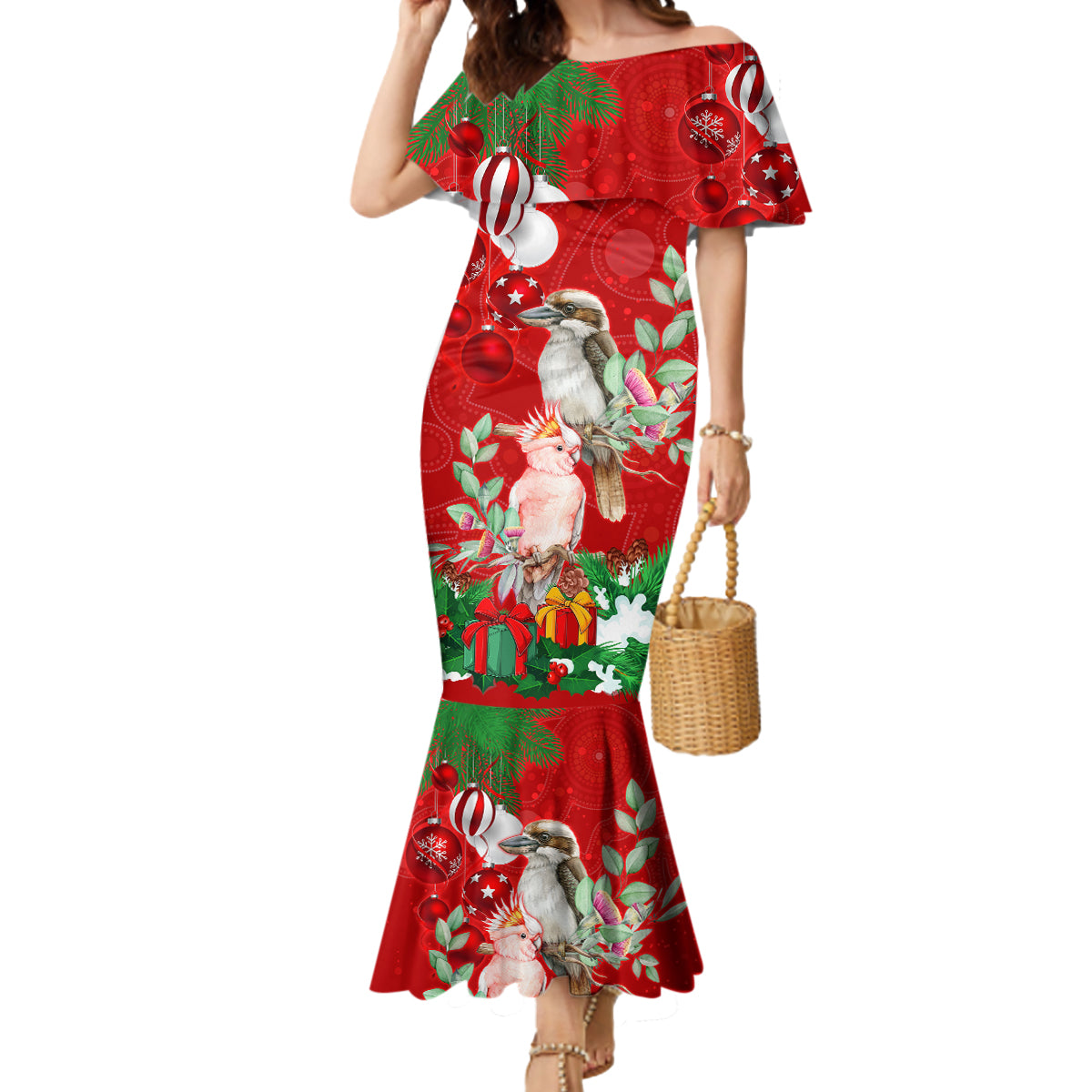 kookaburra-lover-mermaid-dress-australia-koalaty-merry-christmas-aboriginal