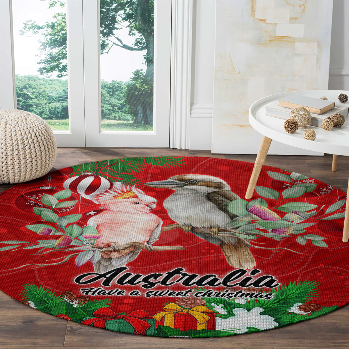 kookaburra-lover-round-carpet-australia-koalaty-merry-christmas-aboriginal