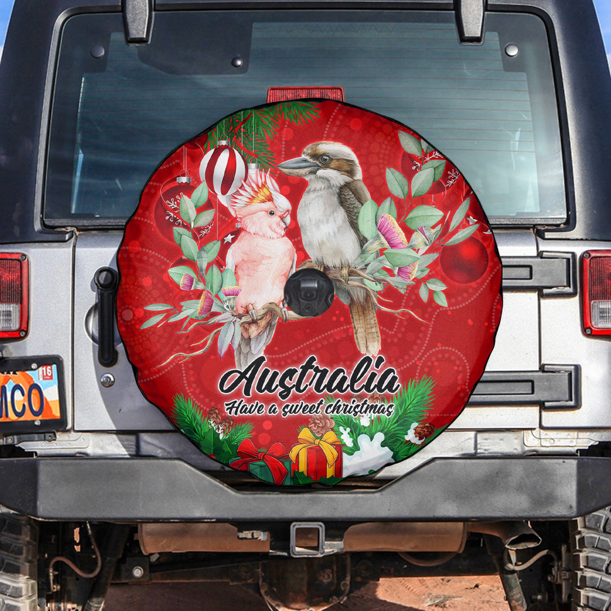 kookaburra-lover-spare-tire-cover-australia-koalaty-merry-christmas-aboriginal