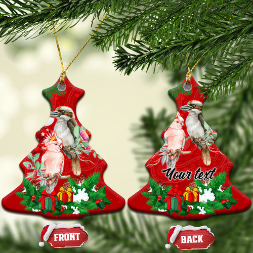 personalised-kookaburra-lover-ceramic-ornament-australia-merry-christmas-aboriginal-red-style