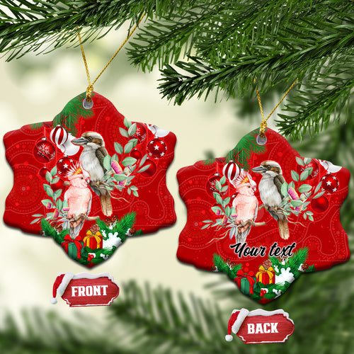 personalised-kookaburra-lover-ceramic-ornament-australia-merry-christmas-aboriginal-red-style
