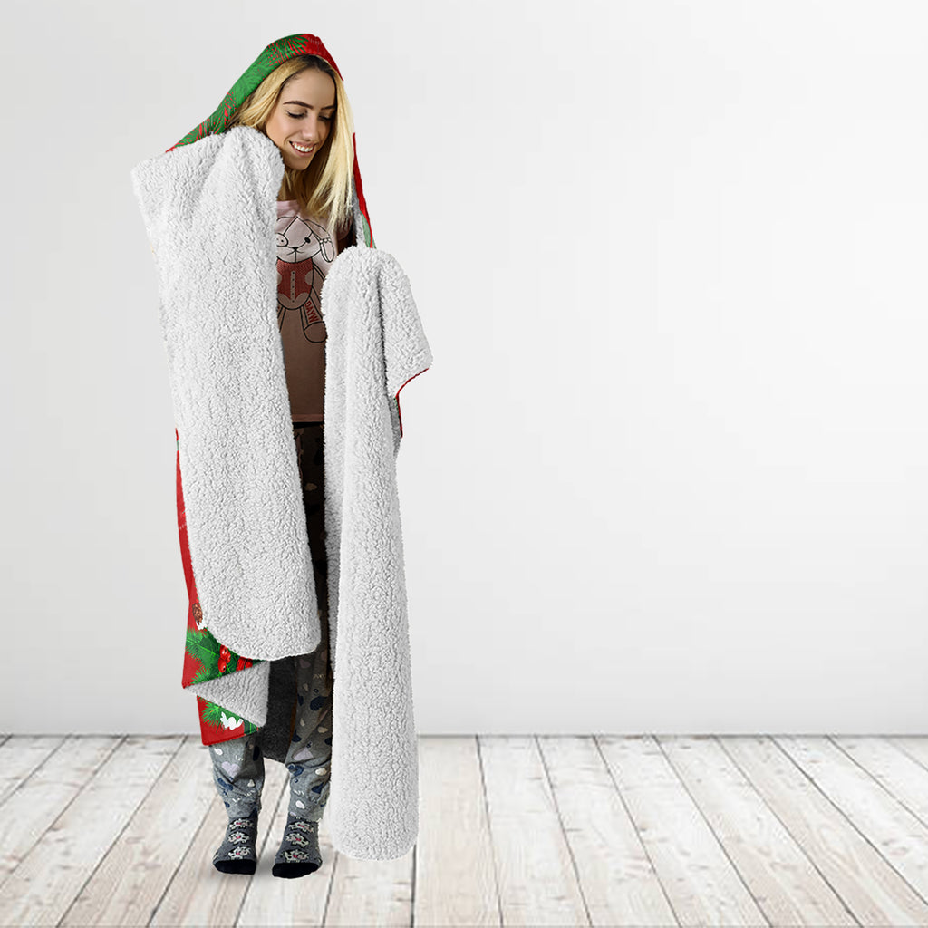 personalised-kookaburra-lover-hooded-blanket-australia-merry-christmas-aboriginal-red-style