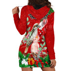 personalised-kookaburra-lover-hoodie-dress-australia-merry-christmas-aboriginal-red-style