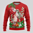personalised-kookaburra-lover-ugly-christmas-sweater-australia-merry-christmas-aboriginal-red-style