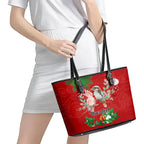personalised-kookaburra-lover-leather-tote-bag-australia-merry-christmas-aboriginal-red-style