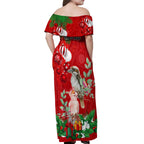 personalised-kookaburra-lover-off-shoulder-maxi-dress-australia-merry-christmas-aboriginal-red-style