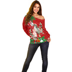 personalised-kookaburra-lover-off-shoulder-sweater-australia-merry-christmas-aboriginal-red-style