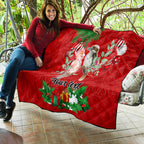 personalised-kookaburra-lover-quilt-australia-merry-christmas-aboriginal-red-style