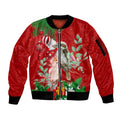 personalised-kookaburra-lover-sleeve-zip-bomber-jacket-australia-merry-christmas-aboriginal-red-style