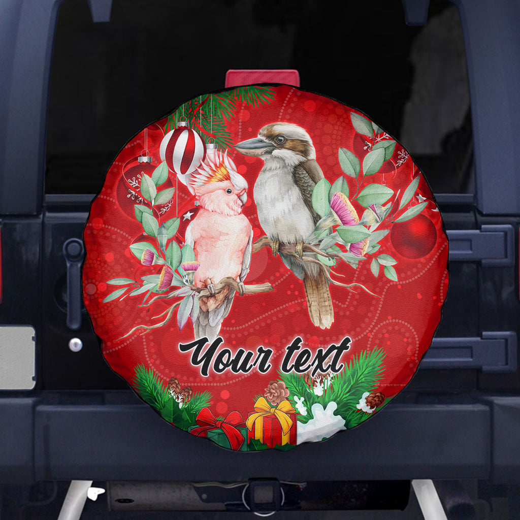 personalised-kookaburra-lover-spare-tire-cover-australia-merry-christmas-aboriginal-red-style