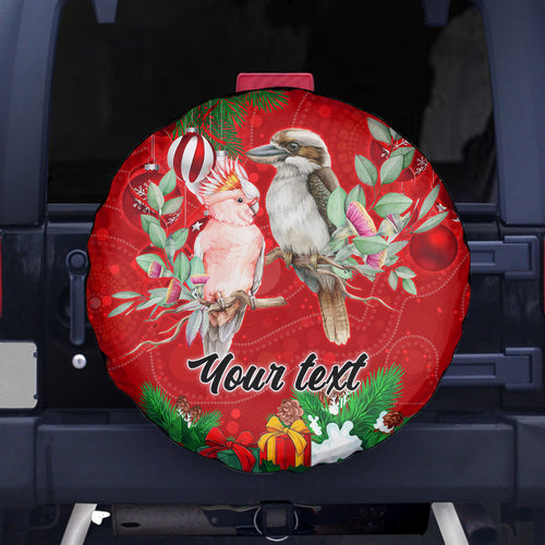 personalised-kookaburra-lover-spare-tire-cover-australia-merry-christmas-aboriginal-red-style