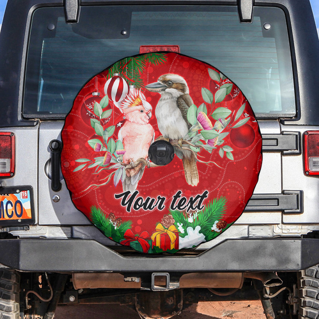personalised-kookaburra-lover-spare-tire-cover-australia-merry-christmas-aboriginal-red-style