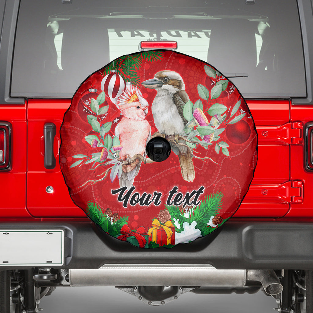 personalised-kookaburra-lover-spare-tire-cover-australia-merry-christmas-aboriginal-red-style