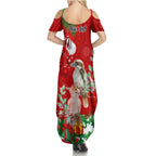 personalised-kookaburra-lover-summer-maxi-dress-australia-merry-christmas-aboriginal-red-style