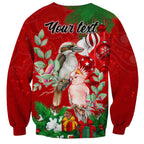 personalised-kookaburra-lover-sweatshirt-australia-merry-christmas-aboriginal-red-style