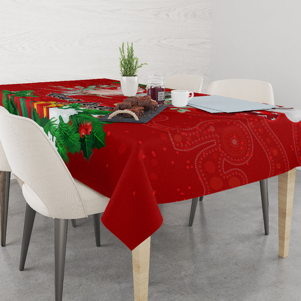 personalised-kookaburra-lover-tablecloth-australia-merry-christmas-aboriginal-red-style