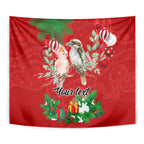 personalised-kookaburra-lover-tapestry-australia-merry-christmas-aboriginal-red-style
