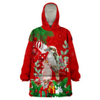 personalised-kookaburra-lover-wearable-blanket-hoodie-australia-merry-christmas-aboriginal-red-style