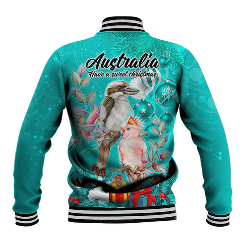 kookaburra-and-cockatoo-baseball-jacket-australia-merry-christmas-aboriginal-teal-style