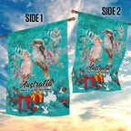 kookaburra-and-cockatoo-garden-flag-australia-merry-christmas-aboriginal-teal-style
