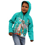kookaburra-and-cockatoo-kid-hoodie-australia-merry-christmas-aboriginal-teal-style