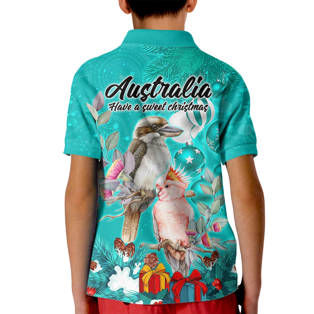 kookaburra-and-cockatoo-kid-polo-shirt-australia-merry-christmas-aboriginal-teal-style