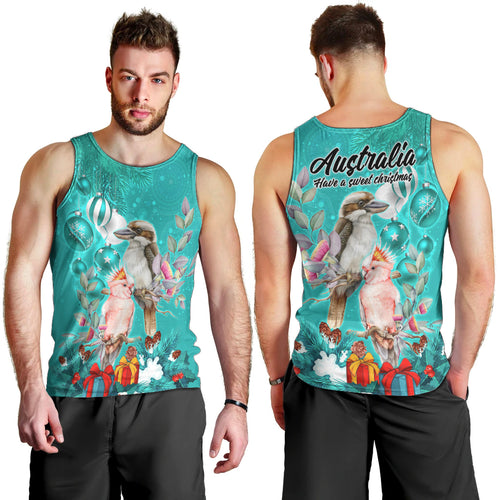 kookaburra-and-cockatoo-men-tank-top-australia-merry-christmas-aboriginal-teal-style