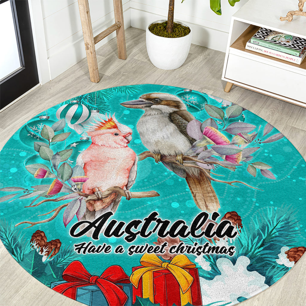 kookaburra-and-cockatoo-round-carpet-australia-merry-christmas-aboriginal-teal-style