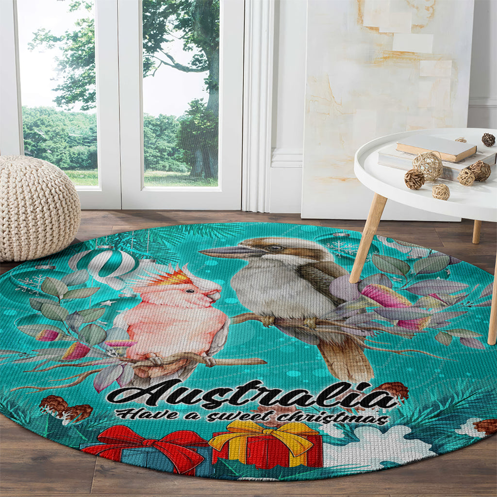 kookaburra-and-cockatoo-round-carpet-australia-merry-christmas-aboriginal-teal-style