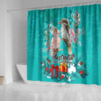 kookaburra-and-cockatoo-shower-curtain-australia-merry-christmas-aboriginal-teal-style
