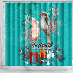 kookaburra-and-cockatoo-shower-curtain-australia-merry-christmas-aboriginal-teal-style