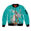 kookaburra-and-cockatoo-sleeve-zip-bomber-jacket-australia-merry-christmas-aboriginal-teal-style