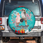 kookaburra-and-cockatoo-spare-tire-cover-australia-merry-christmas-aboriginal-teal-style