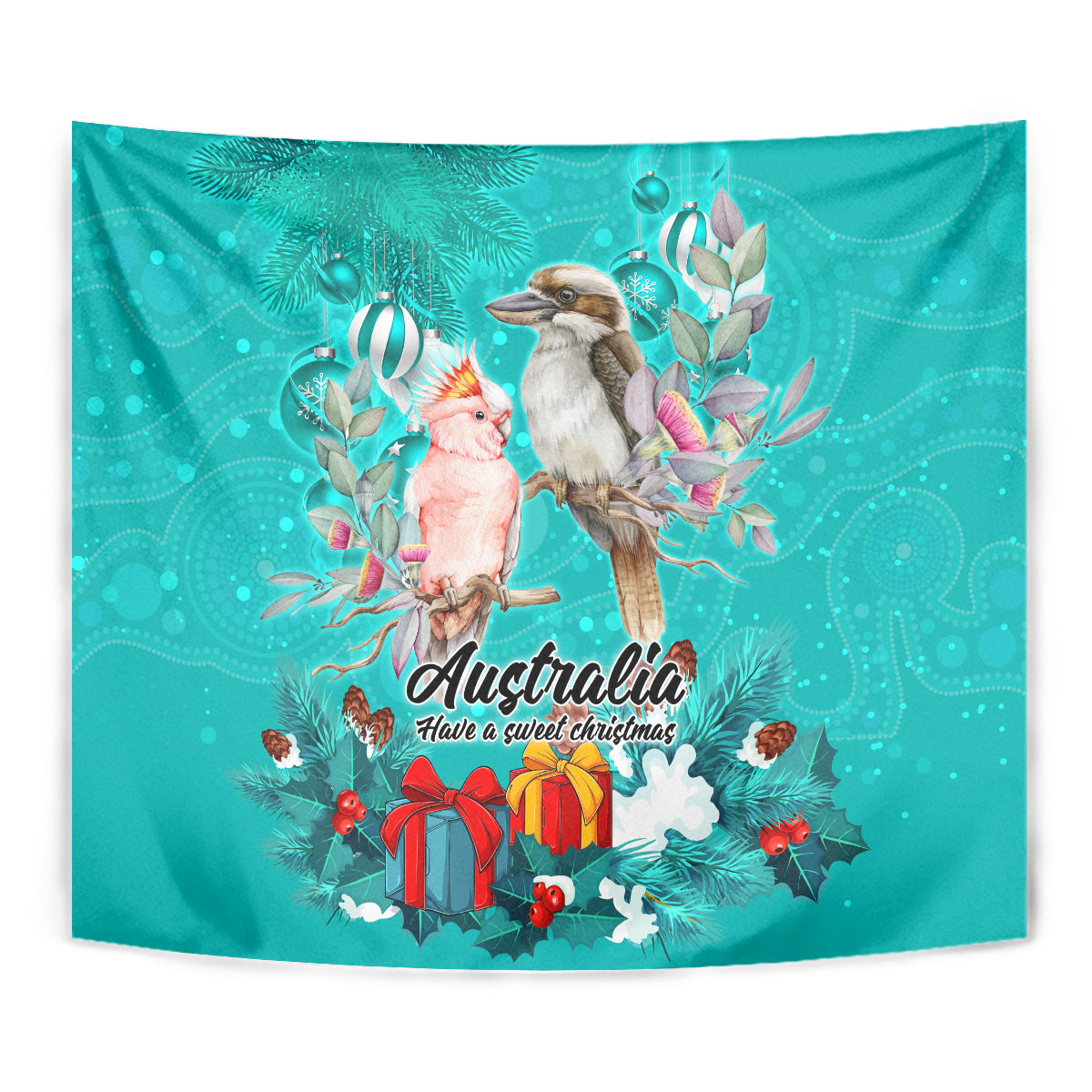 kookaburra-and-cockatoo-tapestry-australia-merry-christmas-aboriginal-teal-style