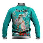 personalised-kookaburra-and-cockatoo-baseball-jacket-australia-merry-christmas-aboriginal-teal-style
