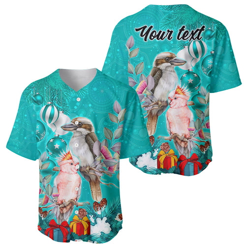 personalised-kookaburra-and-cockatoo-baseball-jersey-australia-merry-christmas-aboriginal-teal-style