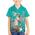 personalised-kookaburra-and-cockatoo-hawaiian-shirt-australia-merry-christmas-aboriginal-teal-style
