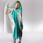 personalised-kookaburra-and-cockatoo-hooded-blanket-australia-merry-christmas-aboriginal-teal-style