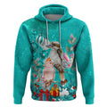 personalised-kookaburra-and-cockatoo-hoodie-australia-merry-christmas-aboriginal-teal-style