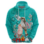 personalised-kookaburra-and-cockatoo-hoodie-australia-merry-christmas-aboriginal-teal-style