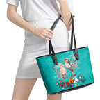 personalised-kookaburra-and-cockatoo-leather-tote-bag-australia-merry-christmas-aboriginal-teal-style
