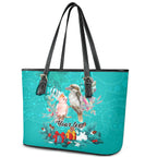personalised-kookaburra-and-cockatoo-leather-tote-bag-australia-merry-christmas-aboriginal-teal-style
