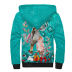 personalised-kookaburra-and-cockatoo-sherpa-hoodie-australia-merry-christmas-aboriginal-teal-style