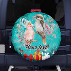 personalised-kookaburra-and-cockatoo-spare-tire-cover-australia-merry-christmas-aboriginal-teal-style